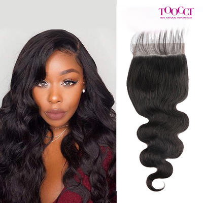 Bliss Toocci 5x5 Transparent Swiss Lace Closure Body Wave Virgin Human Hair with Baby Hair